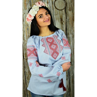 Embroidered blouse "Traditions New Red"